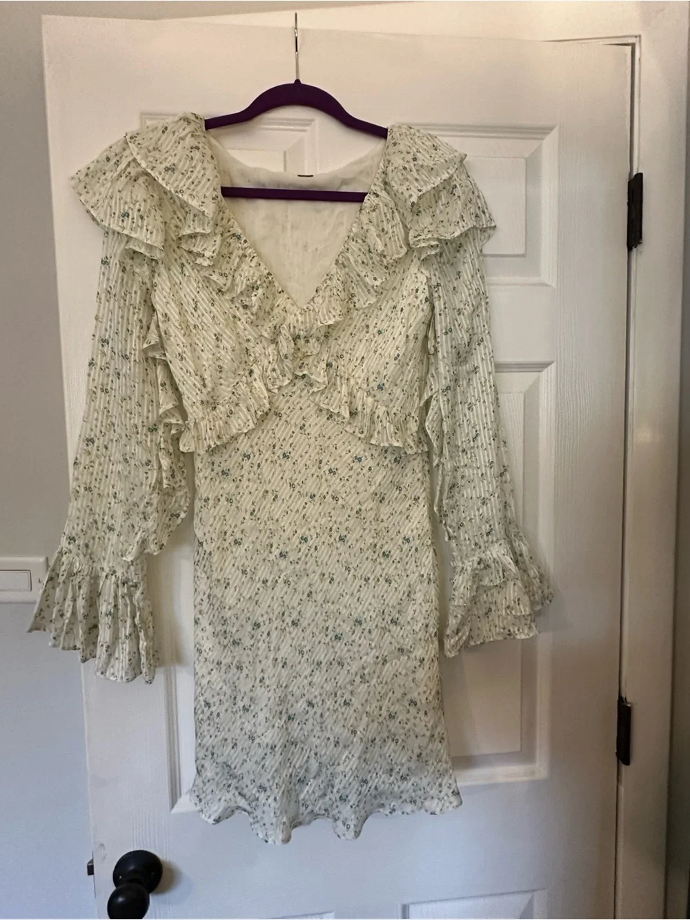 Free People Sweetest Thing Floral Ruffled Mini Dress